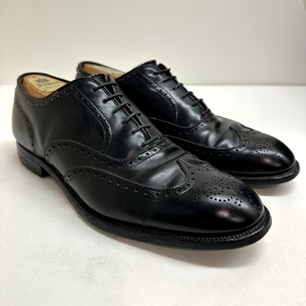VGUC Alden x Woodhouse Lynch 926 Black Calfskin Wing Tip Bal Oxford MiUSA 9.5 C